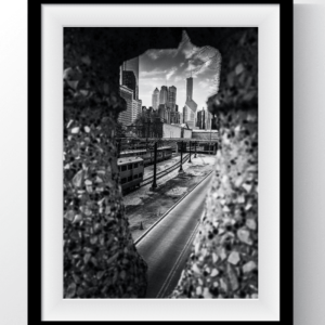 Chicago Photography | black and white photography | Southside Tracks Black Frame