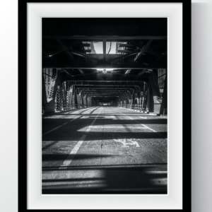 Chicago Photography | black and white photography | Wells Tracks Black Frame