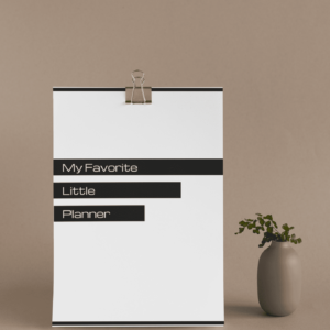 minimalist modern daily planner cover mockup